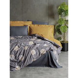 Parure de lit - 1 housse de couette 220 x 240 cm + 2 taies d'oreiller 60 x 60 cm - 100% coton renforcé - Gris