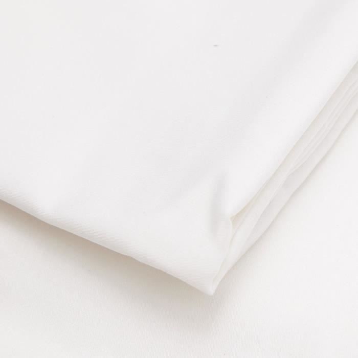 Parure de lit - 1 housse de couette 220 x 240 cm + 2 taies d'oreiller 60 x 60 cm - Satiné 100% coton - Blanc