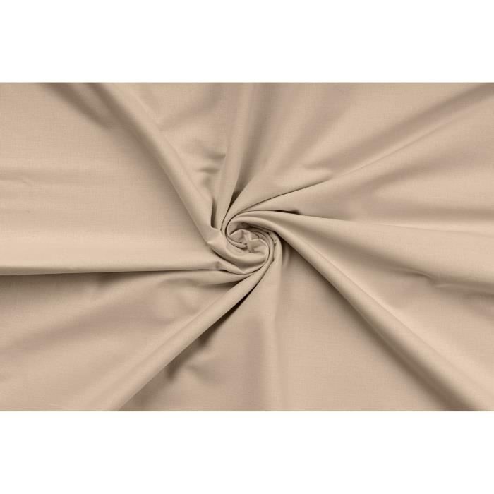 Parure de lit - 1 housse de couette 220 x 240 cm + 2 taies d'oreiller 60 x 60 cm - 100% coton renforcé - Beige
