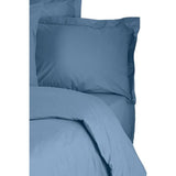 Parure de lit - 1 housse de couette 220 x 240 cm + 2 taies d'oreiller 60 x 60 cm - 100% coton renforcé - Bleu
