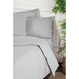 Parure de lit - 1 housse de couette 220 x 240 cm + 2 taies d'oreiller 60 x 60 cm - 100% coton renforcé - Gris
