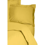 Parure de lit - 1 housse de couette 220 x 240 cm + 2 taies d'oreiller 60 x 60 cm - 100% coton renforcé - Jaune