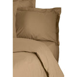 Parure de lit - 1 housse de couette 220 x 240 cm + 2 taies d'oreiller 60 x 60 cm - 100% coton renforcé - Marron