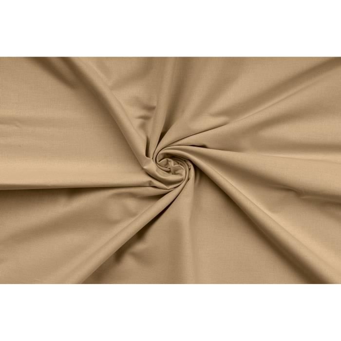 Parure de lit - 1 housse de couette 220 x 240 cm + 2 taies d'oreiller 60 x 60 cm - 100% coton renforcé - Marron