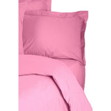 Parure de lit - 1 housse de couette 220 x 240 cm + 2 taies d'oreiller 60 x 60 cm - 100% coton renforcé - Rose