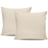 Parure de lit - 1 housse de couette 220 x 240 cm + 2 taies d'oreiller 60 x 60 cm - Satiné 100% coton - Creme