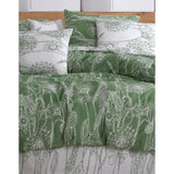 Parure de lit - 1 housse de couette 220 x 240 cm + 2 taies d'oreiller 60 x 60 cm - 100% coton renforcé - Vert