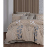 Parure de lit - 1 housse de couette 220 x 240 cm + 2 taies d'oreiller 60 x 60 cm - 100% coton renforcé - Beige