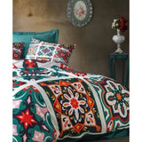 Parure de lit - 1 housse de couette 220 x 240 cm + 2 taies d'oreiller 60 x 60 cm - 100 % polyester microsatin - Vert