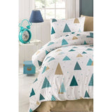 Parure de lit - 1 housse de couette 220 x 240 cm + 2 taies d'oreiller 60 x 60 cm - 65% coton, 35% polyester - Blanc