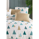 Parure de lit - 1 housse de couette 220 x 240 cm + 2 taies d'oreiller 60 x 60 cm - 65% coton, 35% polyester - Blanc