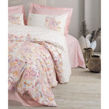 Parure de lit - 1 housse de couette 220 x 240 cm + 2 taies d'oreiller 60 x 60 cm - 100% coton renforcé - Rose