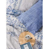 Parure de lit - 1 housse de couette 220 x 240 cm + 2 taies d'oreiller 60 x 60 cm - 100% coton renforcé - Bleu