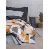 Parure de lit - 1 housse de couette 220 x 240 cm + 2 taies d'oreiller 60 x 60 cm - 100% coton renforcé - Gris