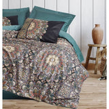 Parure de lit - 1 housse de couette 220 x 240 cm + 2 taies d'oreiller 60 x 60 cm - Satiné 100% coton - Essence