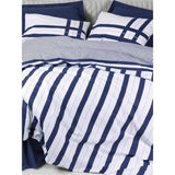 Parure de lit - 1 housse de couette 220 x 240 cm + 2 taies d'oreiller 60 x 60 cm - 100% coton renforcé - Bleu