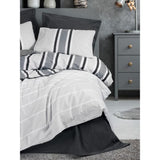 Parure de lit - 1 housse de couette 220 x 240 cm + 2 taies d'oreiller 60 x 60 cm - 100% coton renforcé - Anthracite
