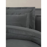 Parure de lit - 1 housse de couette 220 x 240 cm + 2 taies d'oreiller 60 x 60 cm - Satiné 100% coton - Anthracite