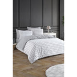 Parure de lit - 1 housse de couette 220 x 240 cm + 2 taies d'oreiller 60 x 60 cm - 65% coton, 35% polyester - Gris