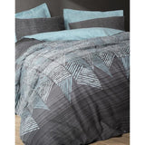 Parure de lit - 1 housse de couette 220 x 240 cm + 2 taies d'oreiller 60 x 60 cm - 100% coton renforcé - Anthracite