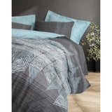 Parure de lit - 1 housse de couette 220 x 240 cm + 2 taies d'oreiller 60 x 60 cm - 100% coton renforcé - Anthracite