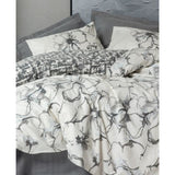 Parure de lit - 1 housse de couette 220 x 240 cm + 2 taies d'oreiller 60 x 60 cm - 100% coton renforcé - Anthracite