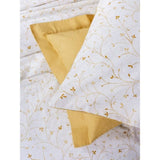 Parure de lit - 1 housse de couette 220 x 240 cm + 2 taies d'oreiller 60 x 60 cm - 100% coton renforcé - Moutarde