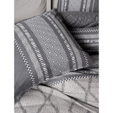 Parure de lit - 1 housse de couette 220 x 240 cm + 2 taies d'oreiller 60 x 60 cm - 100% coton renforcé - Vison