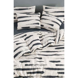 Parure de lit - 1 housse de couette 220 x 240 cm + 2 taies d'oreiller 60 x 60 cm - 65% coton, 35% polyester - Blanc