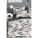 Parure de lit - 1 housse de couette 220 x 240 cm + 2 taies d'oreiller 60 x 60 cm - 65% coton, 35% polyester - Blanc