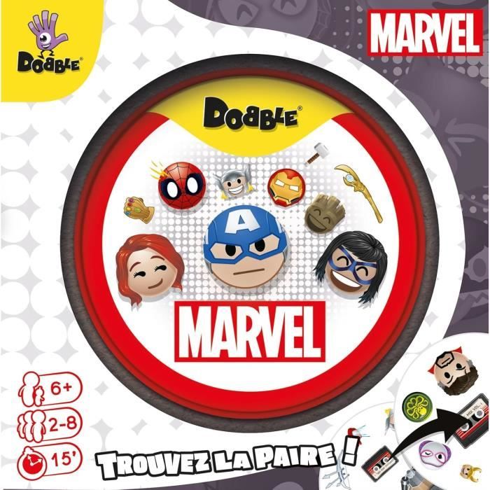 Jeu d'ambiance - ASMODEE - Dobble : Marvel Emoji (Eco Sleeve) - 6 ans - ExtÈrieur - Mixte