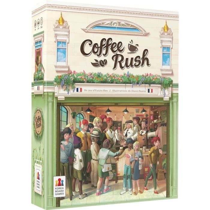 Jeu de gestion - ASMODEE - KBGCR01FR - Coffee Rush - 2 joueurs ou plus - 30 min de jeu