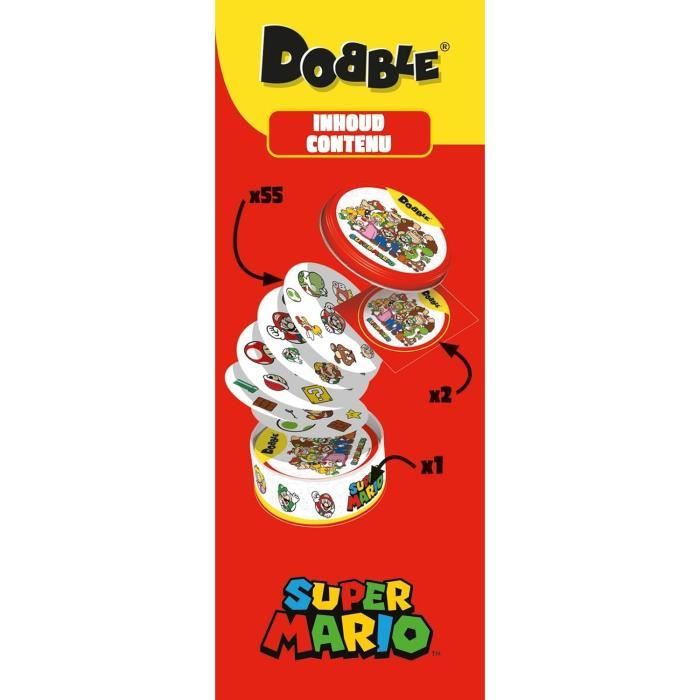 Jeu d'ambiance - Nintendo - Dobble : Super Mario - 2 joueurs ou plus - 6 ans et plus - Multicolore