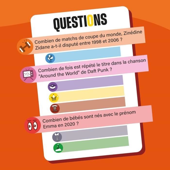 Le Plus Proche Gagne, le jeu quiz ultime, jeu de société, des 14 ans, temps - de 30 min, 2 a 10 joueurs