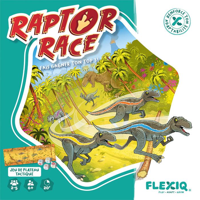 Jeu d'ambiance - ASMODEE - Raptor Race - 2 a 6 joueurs - a partir de 8 ans - Intérieur