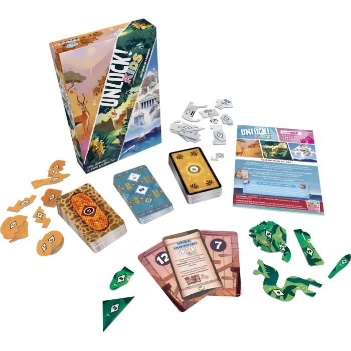 Unlock! Kids Histoires Mythes|Asmodee - Escape Game - 3 histoires chacunes 2 aventures - Dés 6ans