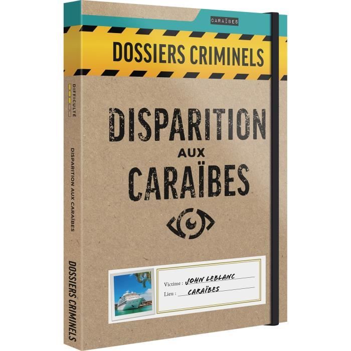 Disparition aux Caraibes - Asmodee - Jeu d'enquete - Des 18 ans - Fabriqué en France