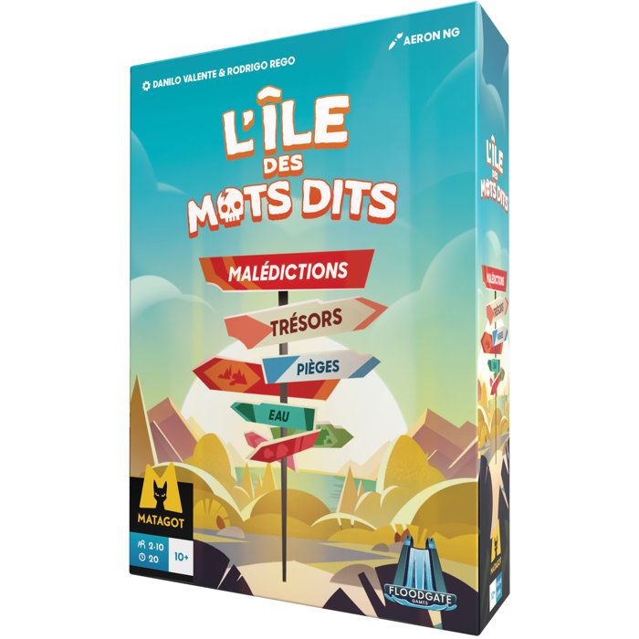 ASMODEE Jeu de société L'île des mots dits - 2 a 10 joueurs - Des 10 ans - Parties de 20 min - Jeu coopératif ou compétitif