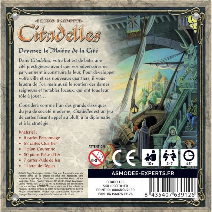 Citadelles : Classique - Asmodee - Jeu de sociÈtÈ