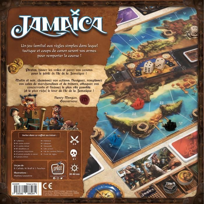 Jamaica - ASMODEE - …dition 2021 - Jeu de plateau familial - 2 a 6 joueurs - 45 min