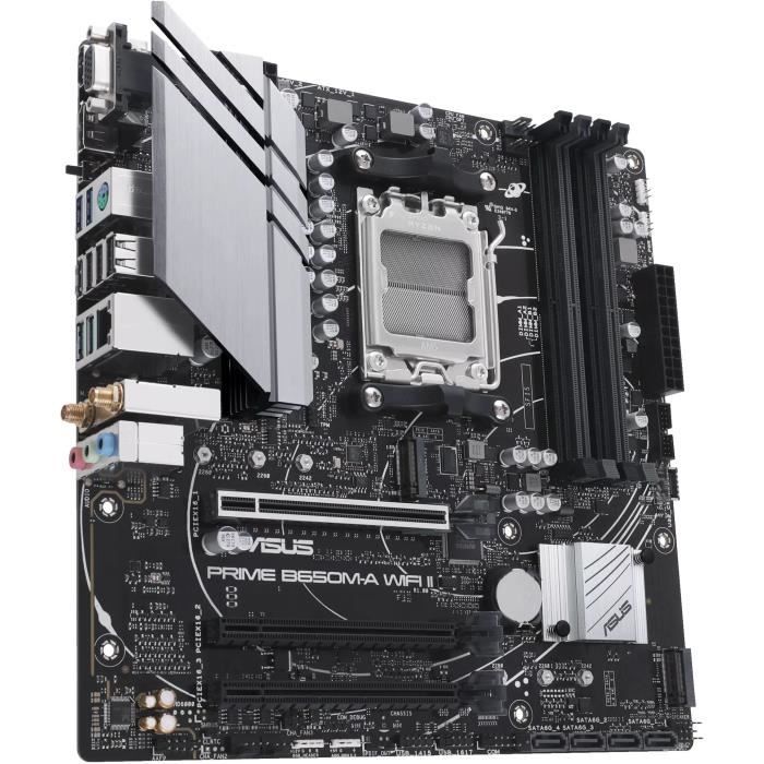 Carte mere - ASUS - PRIME B650M-A WIFI II - AMD B650 - Emplacement AM5 micro ATX
