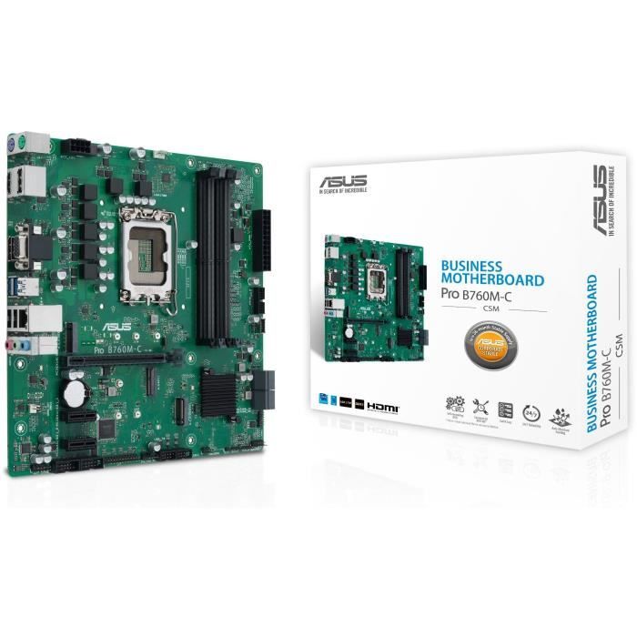 Carte mere - ASUS - PRO B760M-C-CSM - Intel B760 LGA 1700 micro ATX