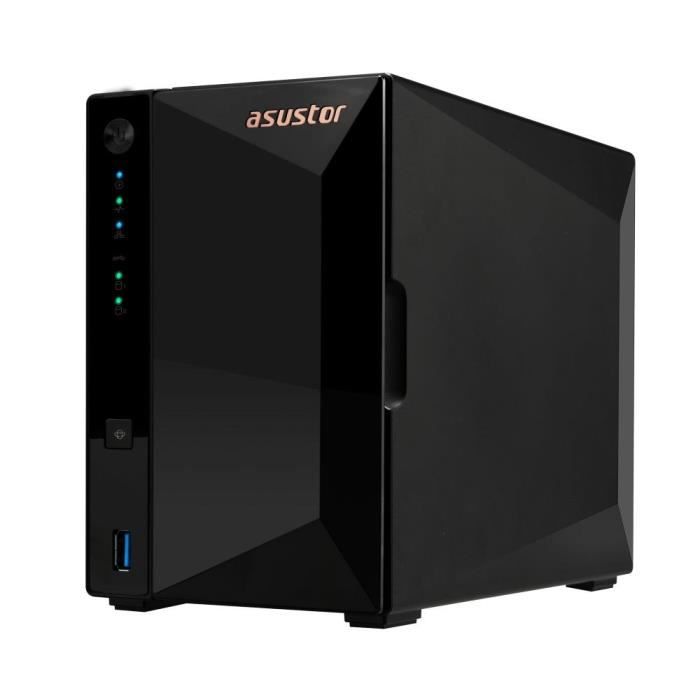 Serveur NAS - ASUSTOR - AS3302T v2 Drivestor 2 Pro Gen2 - Quad-Core 1.7GHz - 2GB DDR4 - 2.5GbE - 2 baies