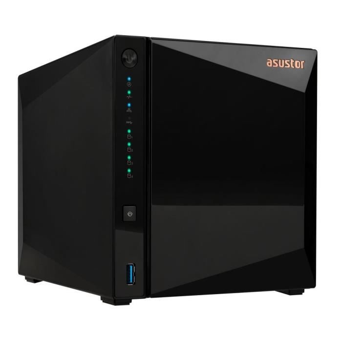 Serveur NAS - ASUSTOR - AS3304T v2 Drivestor 4 Pro Gen2 - Quad-Core 1.7GHz - 2GB DDR4 - 2.5GbE - 4 baies
