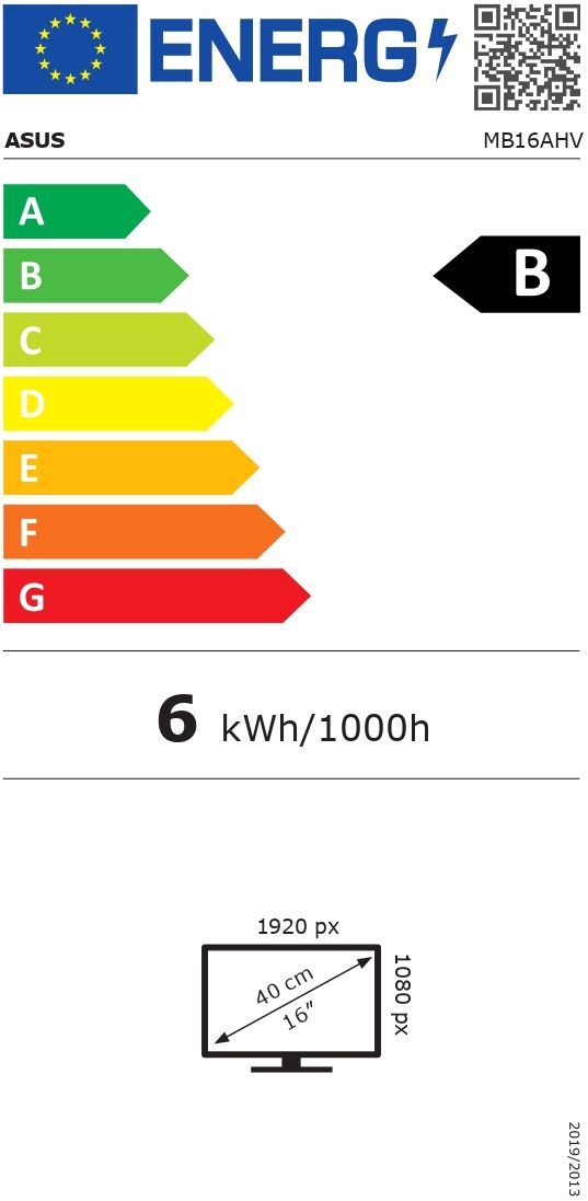Ecran PC - ASUS - ZenScreen MB16AHV - 16 (15.6 visibles) - Full HD - IPS - HDMI - USB Type-C - Anti-lumiere bleue