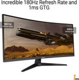 Ecran PC Gamer incurvé - ASUS TUF Gaming - 34 - WQHD - 180Hz - Dalle VA - 1ms - VG34VQ3B