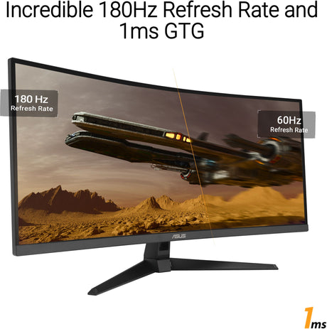 Ecran PC Gamer incurvé - ASUS TUF Gaming - 34 - WQHD - 180Hz - Dalle VA - 1ms - VG34VQ3B