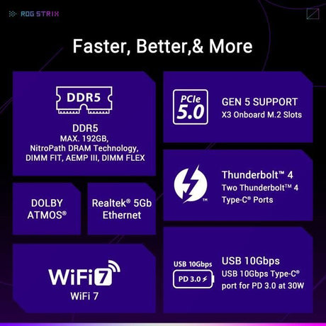 Carte mere - ASUS - STRIX Z890-E GAMING WIFI - Wi-Fi intégré - LGA1851 - ATX