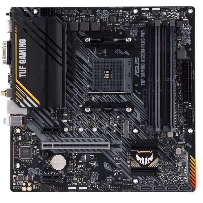 Carte mere - ASUS - TUF GAMING A520M-PLUS WIFI - AMD A520 - Emplacement AM4 micro ATX