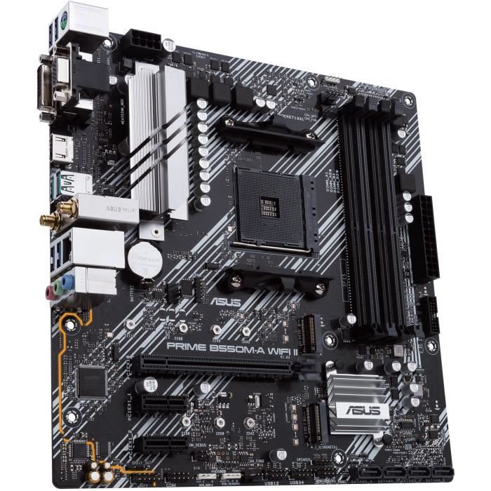 Carte mere - ASUS - PRIME B550M-A WIFI II - AMD B550 - Emplacement AM4 micro ATX